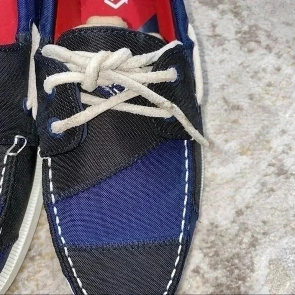 Sperry Authentic Original BIONIC 2-Eye Boat Shoes Men’s NWOB Blue Patchwork 7